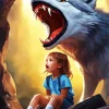 girl and wolf anime Diamond Paints