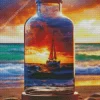 glass sunset art Diamond Paints