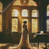 lady and piano Diamond With Numbers