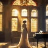 lady and piano Diamond With Numbers
