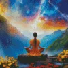 lady doing yoga art Diamond Paints