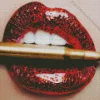 lips biting bullet Diamond Paints