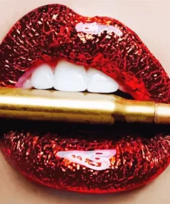 lips biting bullet Diamond Paints
