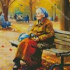 lonely grandmother Diamond With Numbers