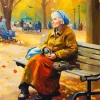 lonely grandmother Diamond With Numbers