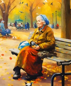 lonely grandmother Diamond With Numbers