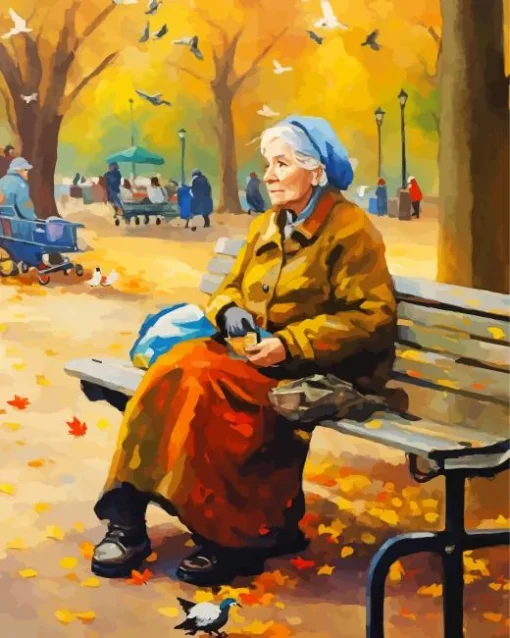 lonely grandmother Diamond With Numbers