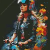 motocross girl Diamond With Numbers