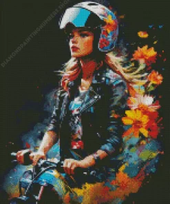 motocross girl Diamond With Numbers