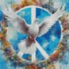 peace flying pigeon Diamond Paintings
