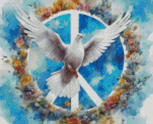 peace flying pigeon Diamond Paintings