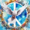 peace flying pigeon Diamond Paintings