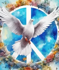 peace flying pigeon Diamond Paintings