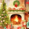 pink fireplace romantic Diamond With Numbers