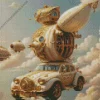 vintage flying car Diamond Paintings