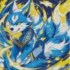 Anime Blue Kitsune Diamond Painting