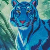Anime Blue Tiger Diamond Painting