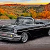 Black 57 Chevy Convertible Diamond Painting