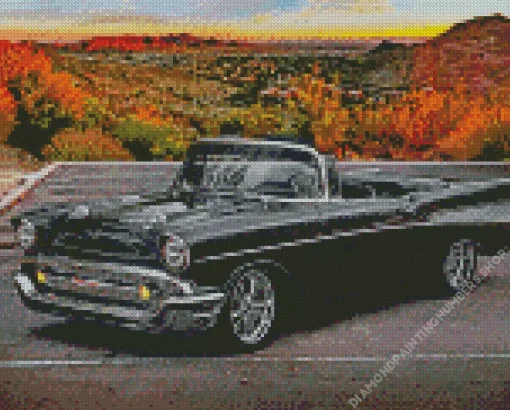 Black 57 Chevy Convertible Diamond Painting