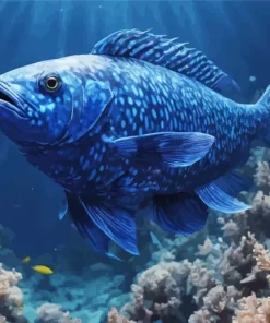 Blue Fish Underwater Diamond Painting