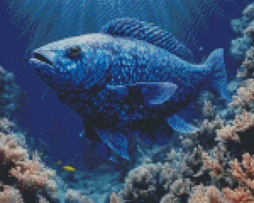Blue Fish Underwater Diamond Painting