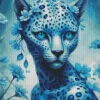 Blue Female Jaguar Diamond Painting