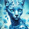 Blue Female Jaguar Diamond Painting