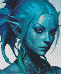 Blue Female Elf Diamond Painting