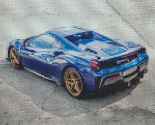 Blue Ferrari Diamond Painting