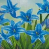 Blue Lilies Diamond Painting