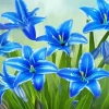 Blue Lilies Diamond Painting