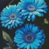 Blue Blooming Daisies Diamond Painting