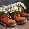 Boots with Daisies Diamond Painting