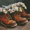 Boots with Daisies Diamond Painting