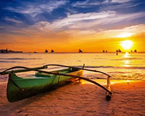 Boracay Beach At Sunset Diamond Painting