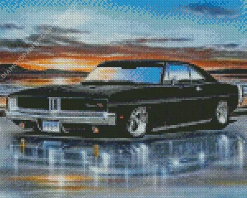 Classic Black 69 Charger Diamond Painting