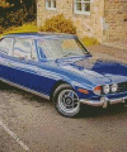 Classic Blue Triumph Stag Diamond Painting