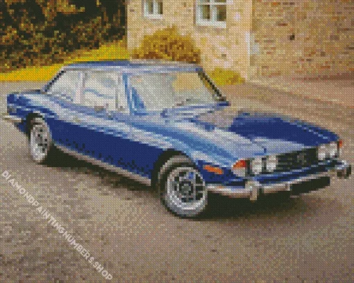 Classic Blue Triumph Stag Diamond Painting