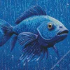 Dark Blue Fish Diamond Painting