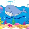Easy Blue Whale Diamond Painting