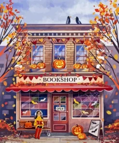 Halloween Book Shop Diamond Painting