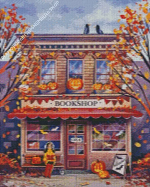 Halloween Book Shop Diamond Painting