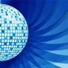 Illustration Blue Disco Ball Diamond Painting