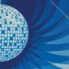 Illustration Blue Disco Ball Diamond Painting
