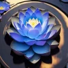 Light Blue Lotus Diamond Painting