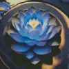 Light Blue Lotus Diamond Painting