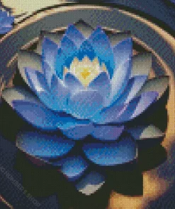Light Blue Lotus Diamond Painting
