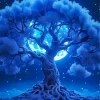 Moonlight Blue Tree Diamond Painting