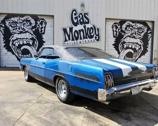 Old Blue Ford 500 Diamond Painting