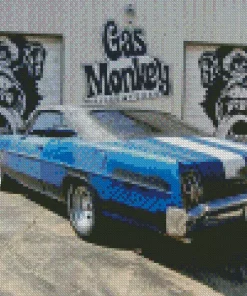 Old Blue Ford 500 Diamond Painting